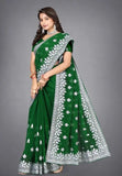 Heavy Silver Embroidery Work With Full Silver Stone Work Beautifull Saree