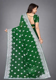Heavy Silver Embroidery Work With Full Silver Stone Work Beautifull Saree