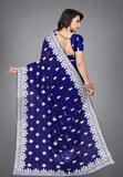 Heavy Silver Embroidery Work With Full Silver Stone Work Beautifull Saree